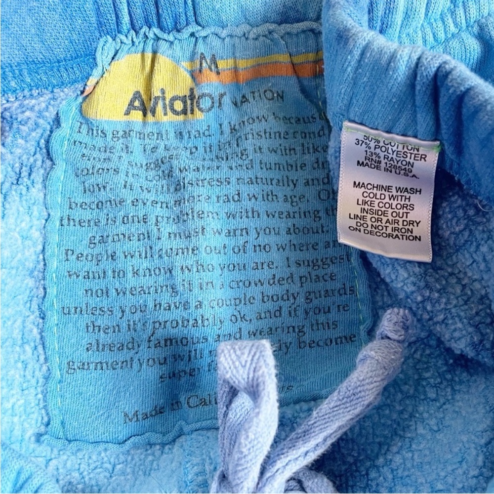 Aviator Nation Tie Dye Blue Sweatpants - Picture 6 of 8